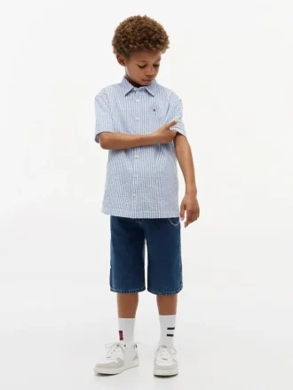 Kids’ Striped Seersucker Shirt
