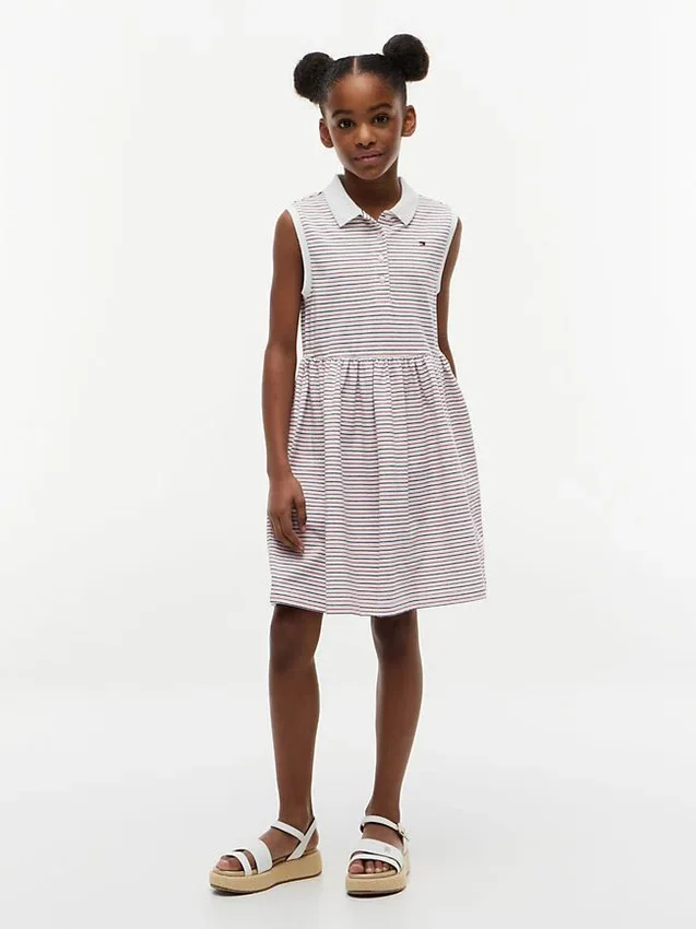 Kids’ Striped Sleeveless Polo Dress Kids’ Striped Sleeveless Polo Dress