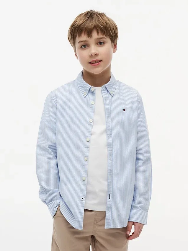 Kids’ Striped Stretch Oxford Shirt Kids’ Striped Stretch Oxford Shirt
