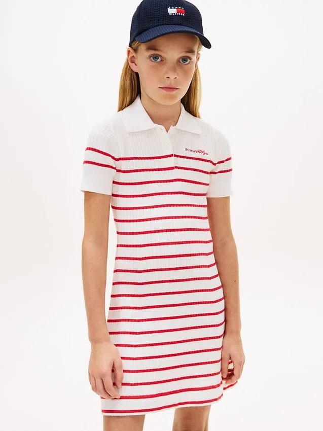 Kids’ Striped Sweater Polo Dress Kids’ Striped Sweater Polo Dress