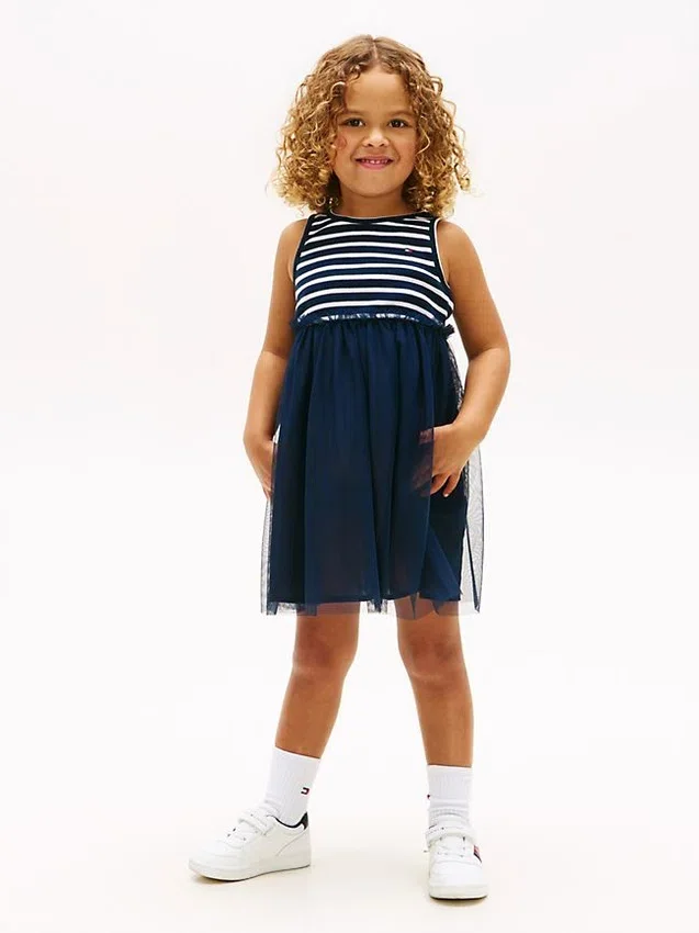 Kids’ Striped Tulle Combo Dress Kids’ Striped Tulle Combo Dress