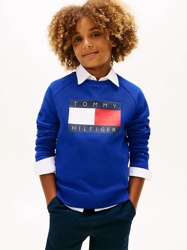 Kids’ Tommy Flag Logo Raglan Sweatshirt Kids’ Tommy Flag Logo Raglan Sweatshirt
