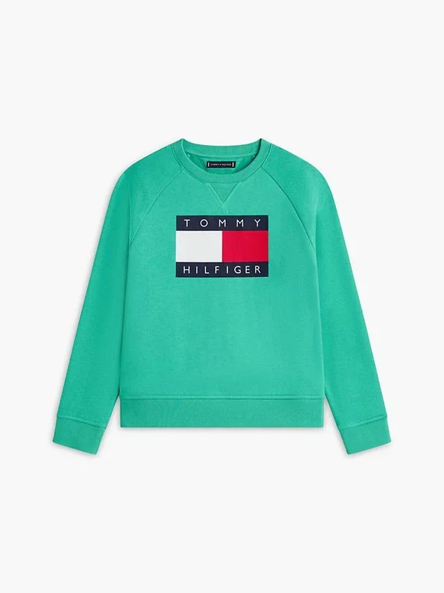 Kids’ Tommy Flag Logo Raglan Sweatshirt Kids’ Tommy Flag Logo Raglan Sweatshirt