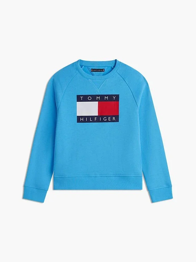 Kids’ Tommy Flag Logo Raglan Sweatshirt Kids’ Tommy Flag Logo Raglan Sweatshirt