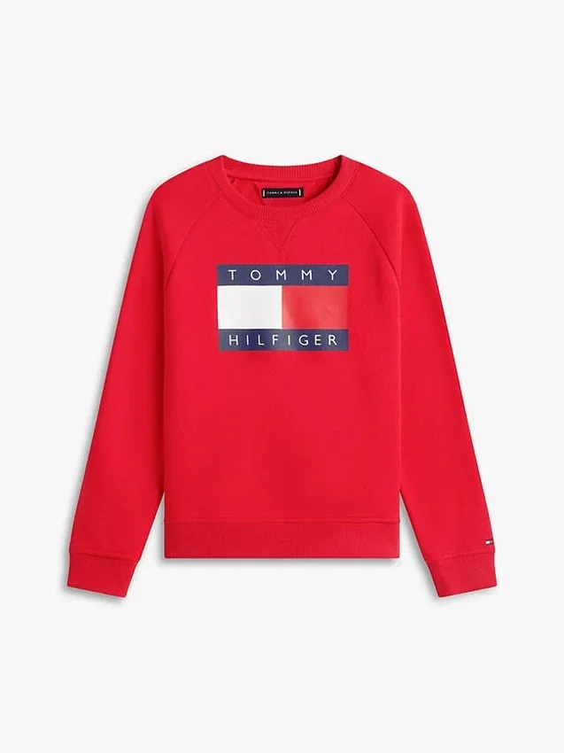 Kids’ Tommy Flag Logo Raglan Sweatshirt Kids’ Tommy Flag Logo Raglan Sweatshirt