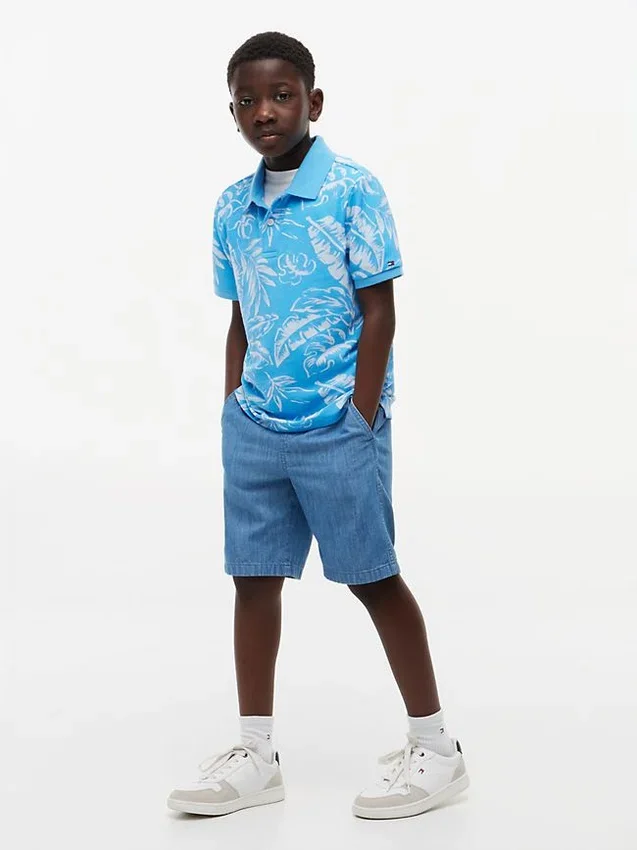 Kids’ Tropical Print Stretch Polo Kids’ Tropical Print Stretch Polo