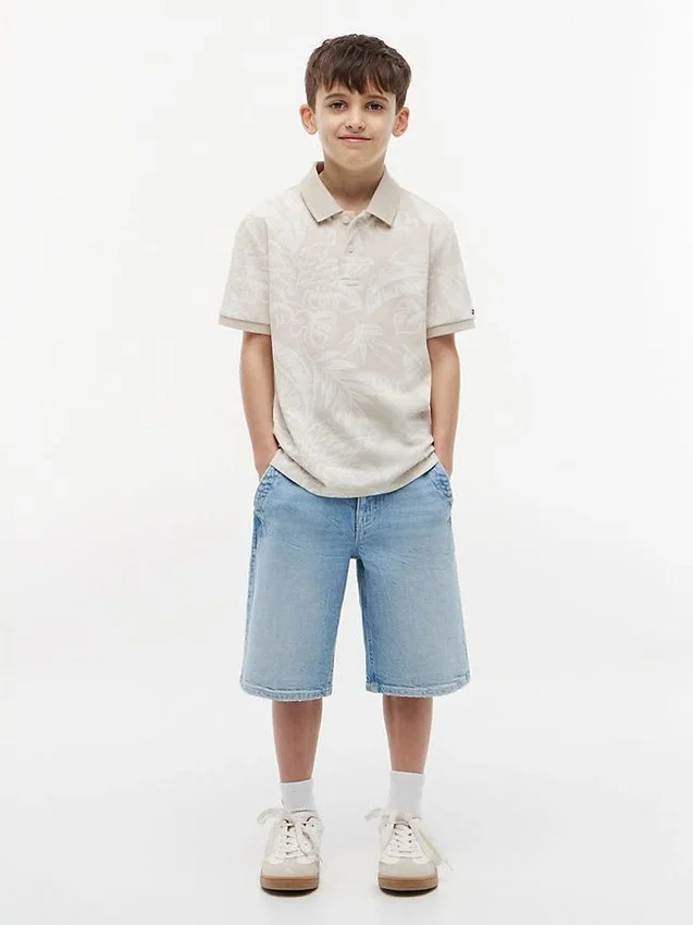 Kids’ Tropical Print Stretch Polo Kids’ Tropical Print Stretch Polo