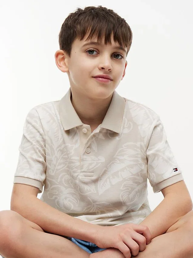 Kids’ Tropical Print Stretch Polo Kids’ Tropical Print Stretch Polo