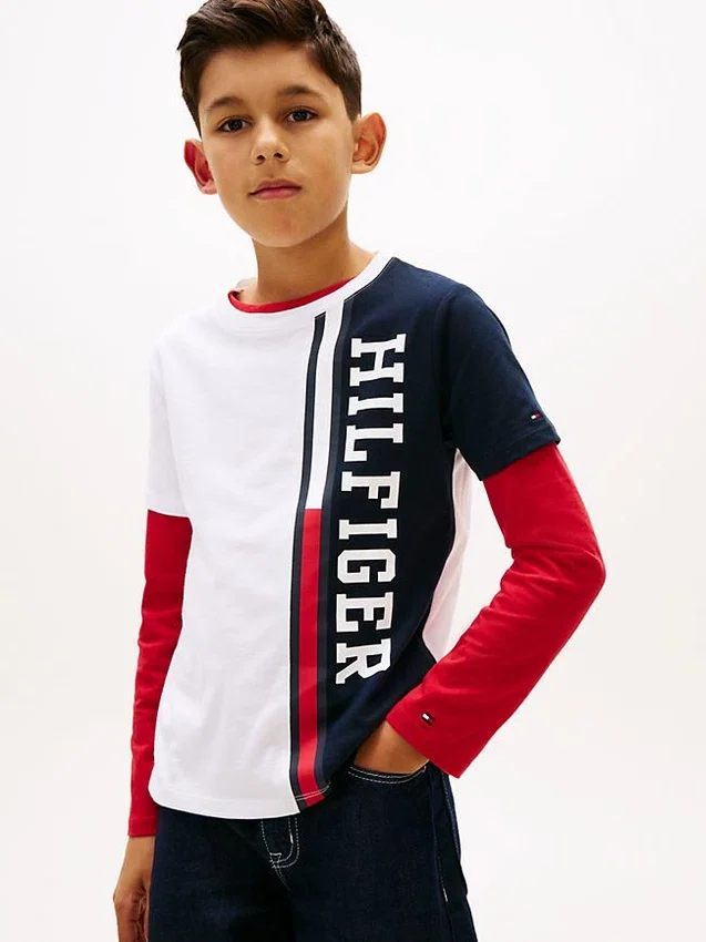 Kids’ Vertical Colorblock Logo T-Shirt Kids’ Vertical Colorblock Logo T-Shirt