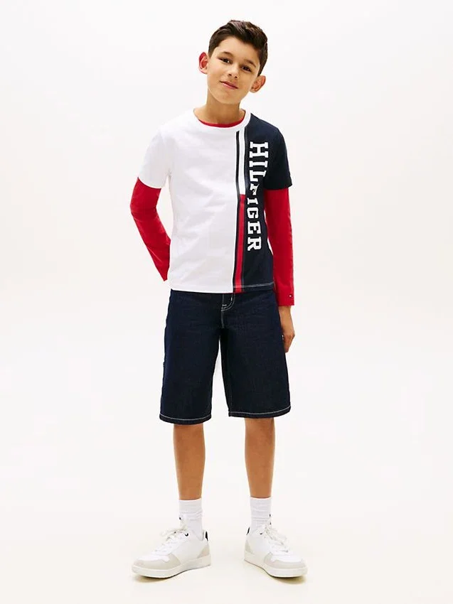 Kids’ Vertical Colorblock Logo T-Shirt Kids’ Vertical Colorblock Logo T-Shirt