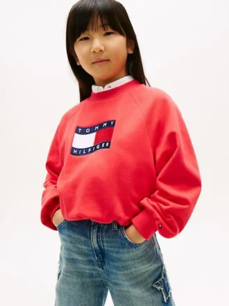 Kids’ Wavy Flag Logo Sweatshirt