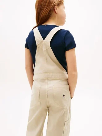 Kids’ Wide Leg Stretch Denim Overall