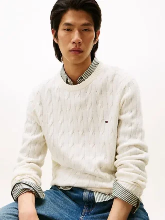 Lambswool Cable Knit Sweater