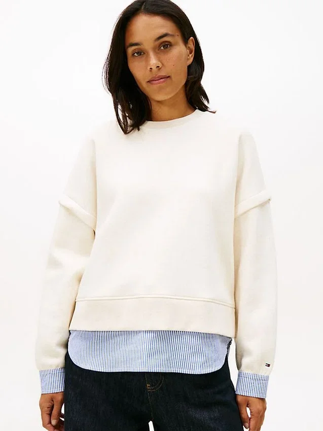 Layered-Look Fleece Sweatshirt Layered-Look Fleece Sweatshirt