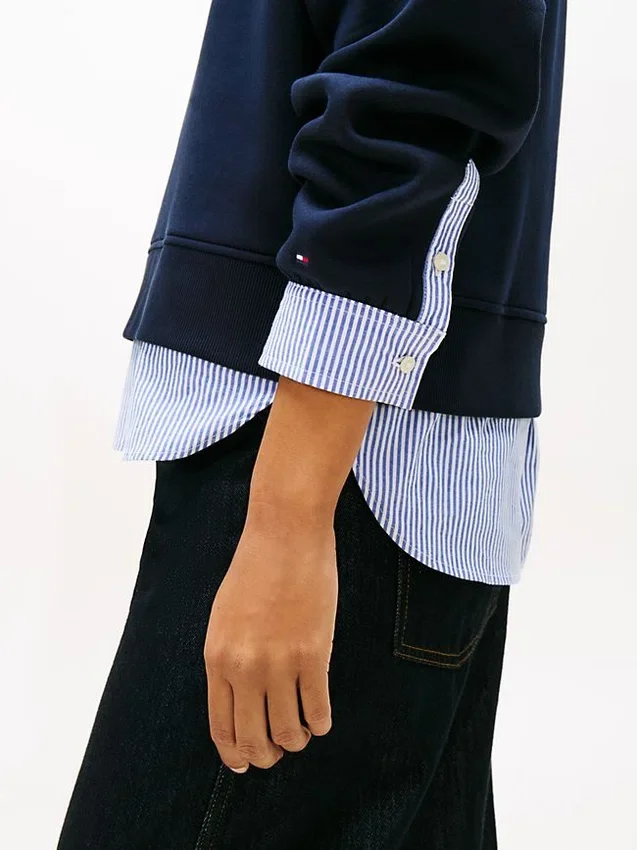 Layered-Look Fleece Sweatshirt Layered-Look Fleece Sweatshirt