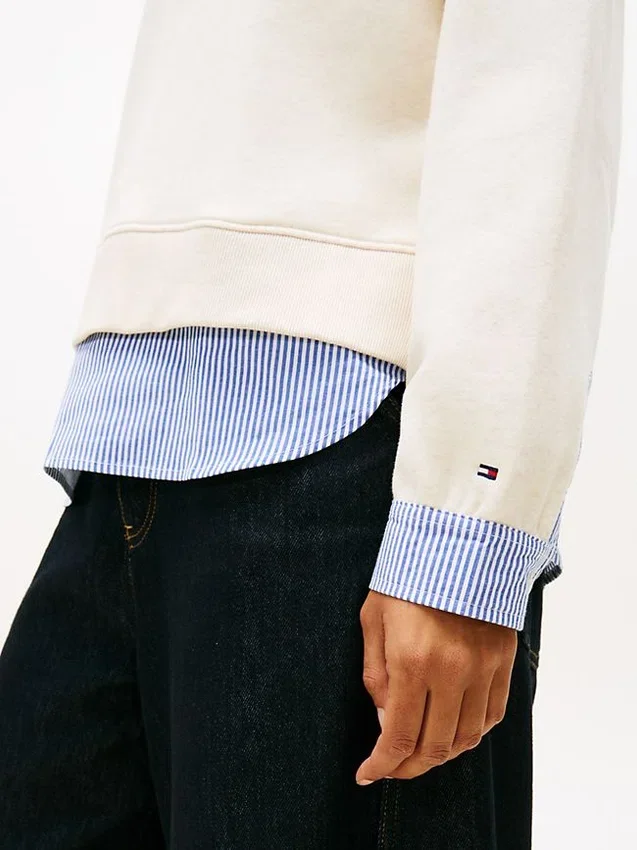 Layered-Look Fleece Sweatshirt Layered-Look Fleece Sweatshirt