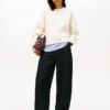Layered-Look Fleece Sweatshirt Layered-Look Fleece Sweatshirt