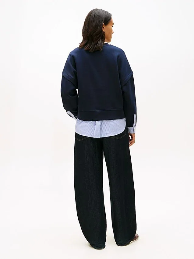 Layered-Look Fleece Sweatshirt Layered-Look Fleece Sweatshirt