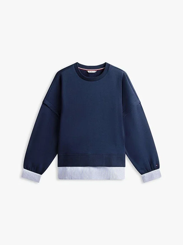Layered-Look Fleece Sweatshirt Layered-Look Fleece Sweatshirt