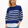Layered-Look Lightweight Stripe Sweater Layered-Look Lightweight Stripe Sweater