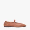 Leather Mary Jane Ballet Flat