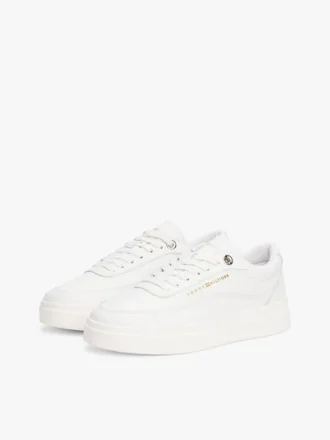 Leather Platform Court Sneaker