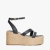 Leather-Strap Platform Espadrille