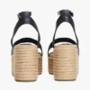 Leather-Strap Platform Espadrille