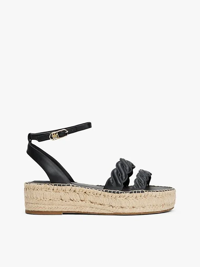 Leather Twist-Strap Platform Espadrille Leather Twist-Strap Platform Espadrille