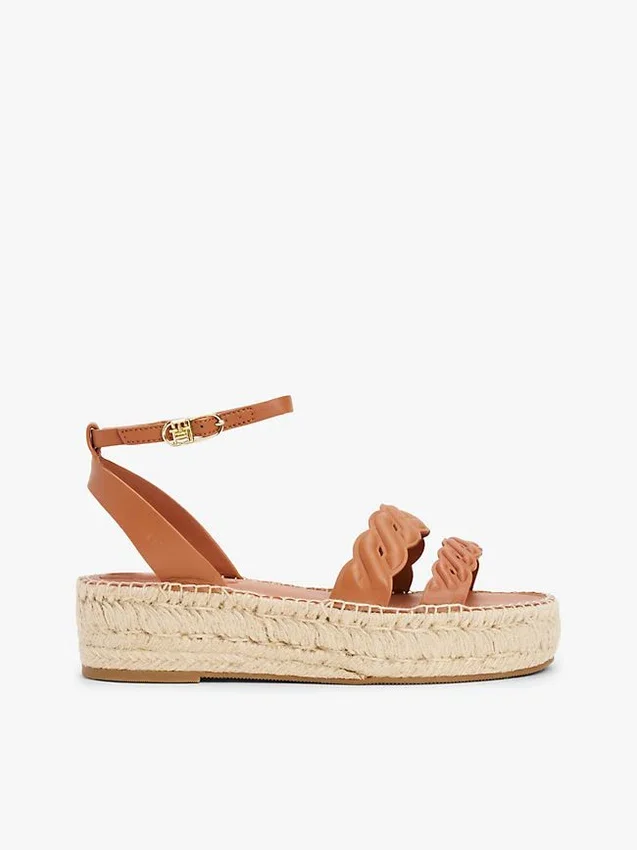Leather Twist-Strap Platform Espadrille Leather Twist-Strap Platform Espadrille