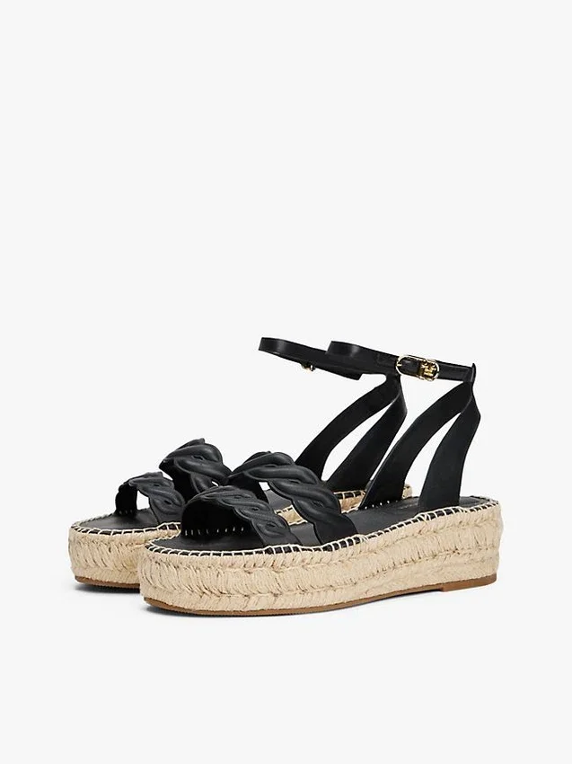 Leather Twist-Strap Platform Espadrille Leather Twist-Strap Platform Espadrille