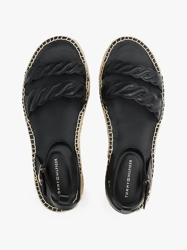 Leather Twist-Strap Platform Espadrille Leather Twist-Strap Platform Espadrille