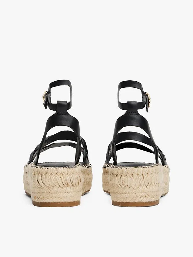 Leather Twist-Strap Platform Espadrille Leather Twist-Strap Platform Espadrille