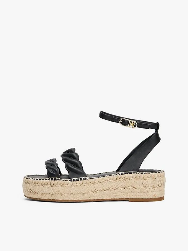 Leather Twist-Strap Platform Espadrille Leather Twist-Strap Platform Espadrille