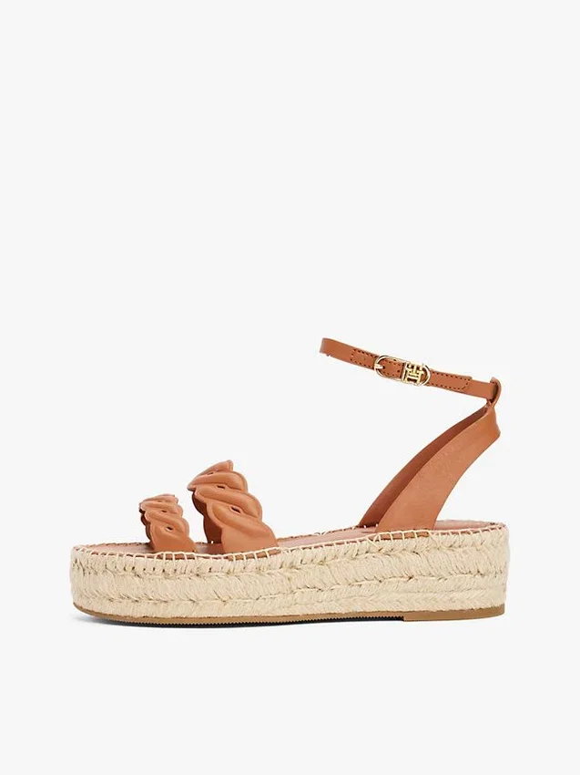 Leather Twist-Strap Platform Espadrille Leather Twist-Strap Platform Espadrille
