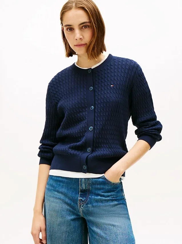 Lightweight Cable Knit Cardigan Lightweight Cable Knit Cardigan