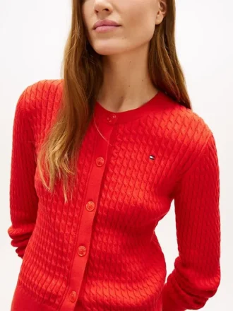 Lightweight Cable Knit Cardigan