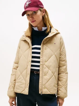 Lightweight Hooded Padded Quilted Jacket Lightweight Hooded Padded Quilted Jacket