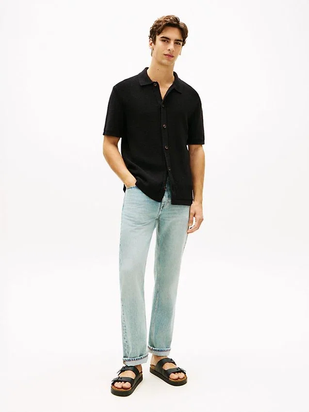 Lightweight Knit Sweater Polo Lightweight Knit Sweater Polo