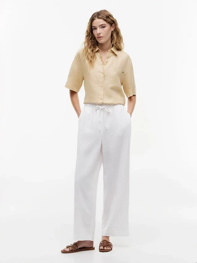 Lightweight Linen-Blend Pull-On Pant Lightweight Linen-Blend Pull-On Pant