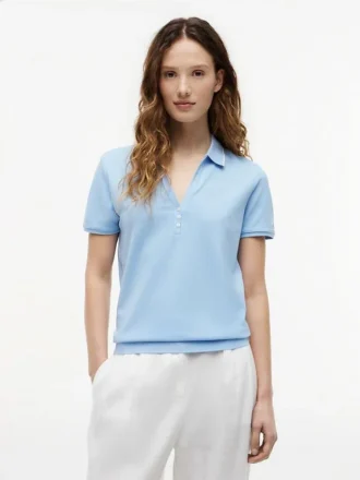 Lightweight Pique Henley Polo
