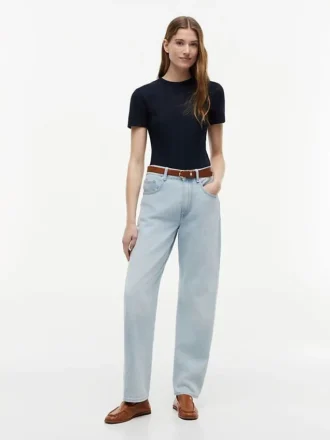 Lightweight Rib-Knit T-Shirt