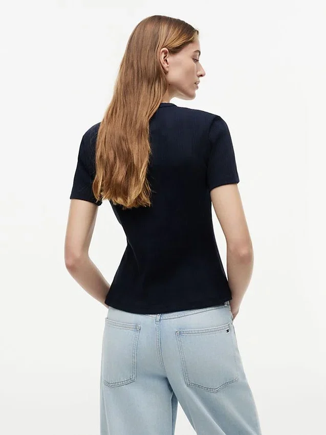 Lightweight Rib-Knit T-Shirt Lightweight Rib-Knit T-Shirt