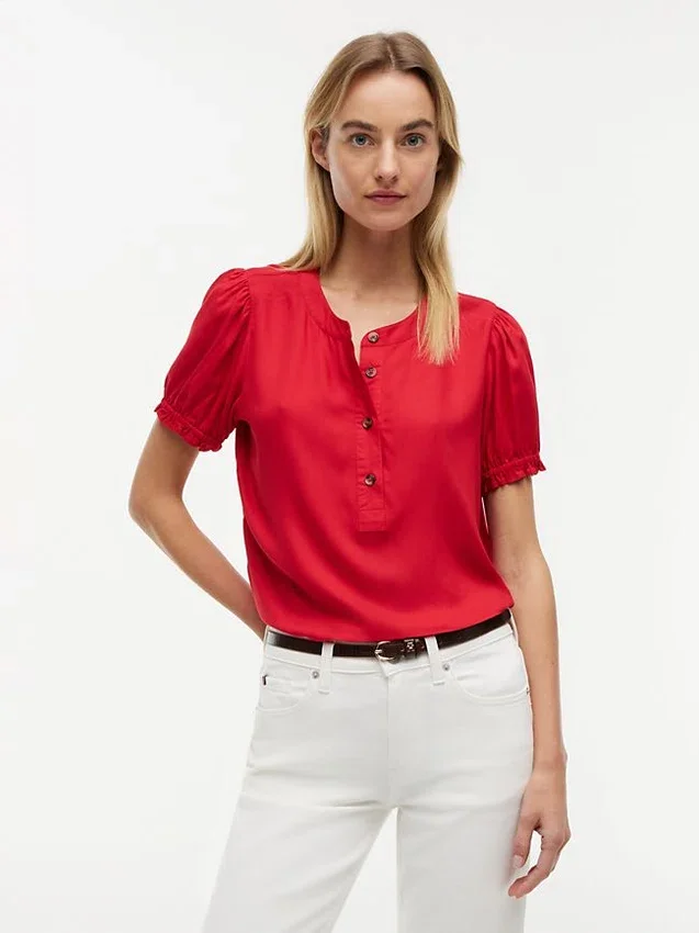Lightweight Shirred Pullover Shirt Lightweight Shirred Pullover Shirt