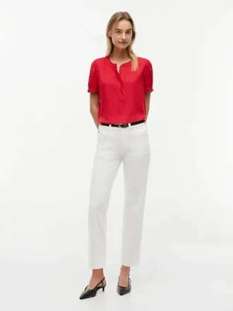 Lightweight Shirred Pullover Shirt