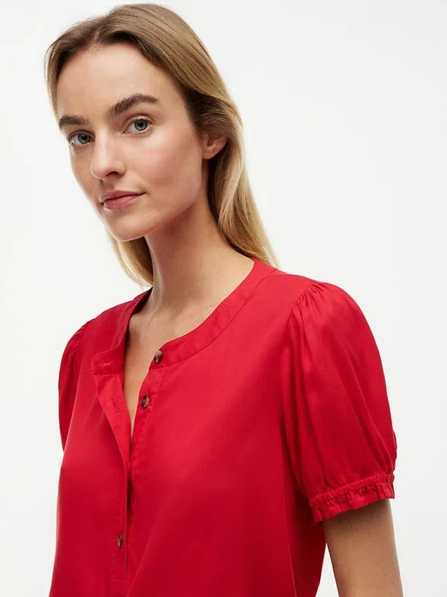 Lightweight Shirred Pullover Shirt Lightweight Shirred Pullover Shirt