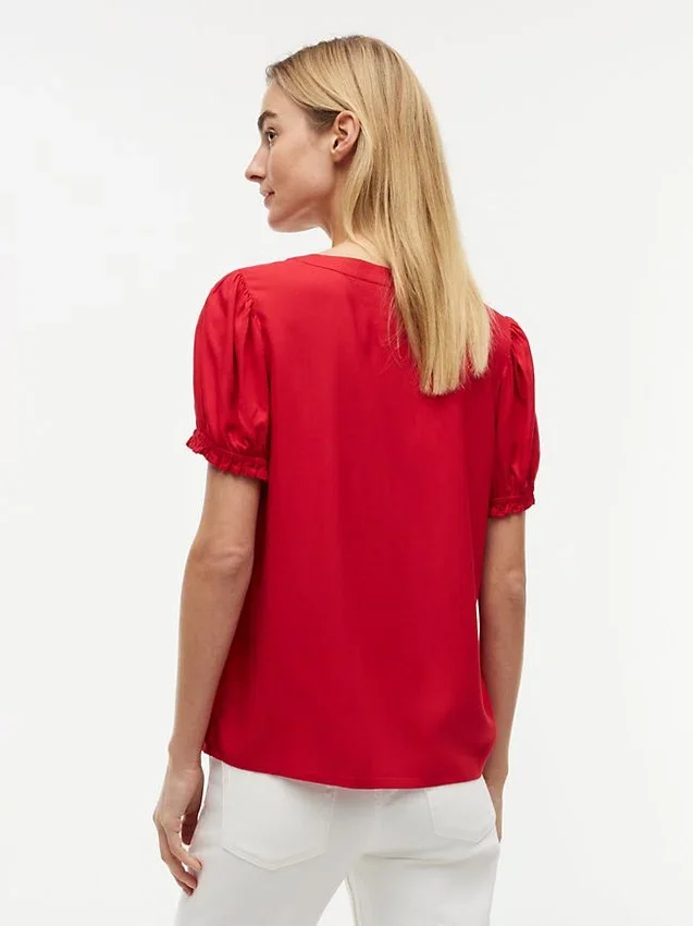 Lightweight Shirred Pullover Shirt Lightweight Shirred Pullover Shirt
