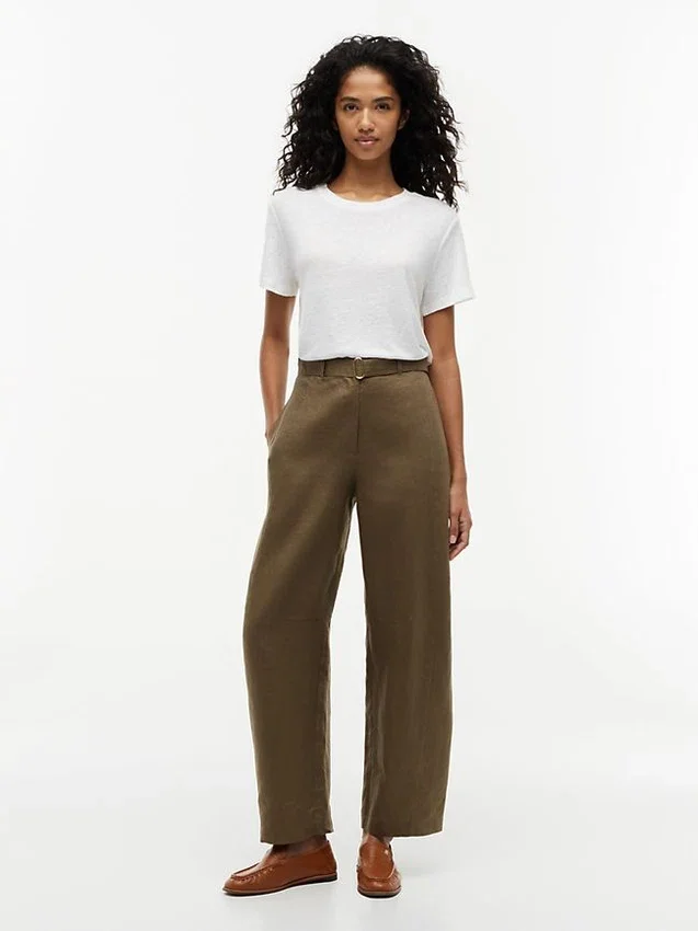 Linen-Blend Crewneck T-Shirt Linen-Blend Crewneck T-Shirt