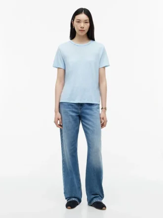 Linen-Blend Crewneck T-Shirt