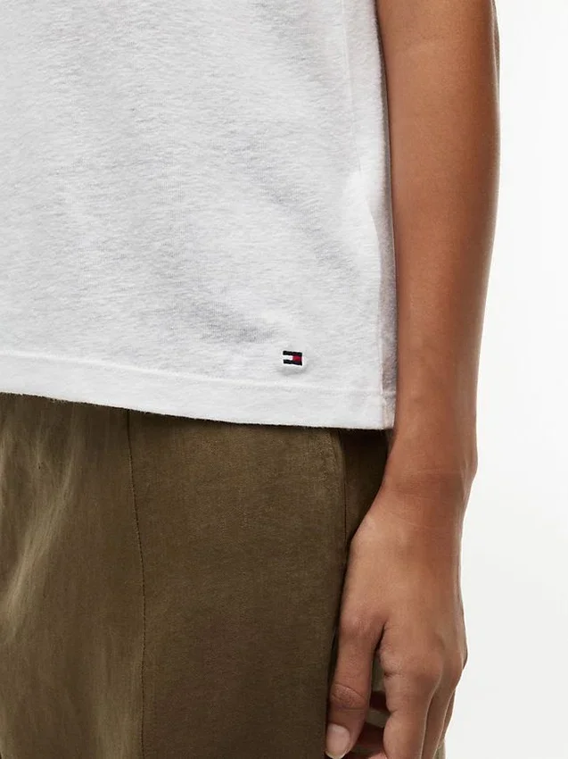 Linen-Blend Crewneck T-Shirt Linen-Blend Crewneck T-Shirt